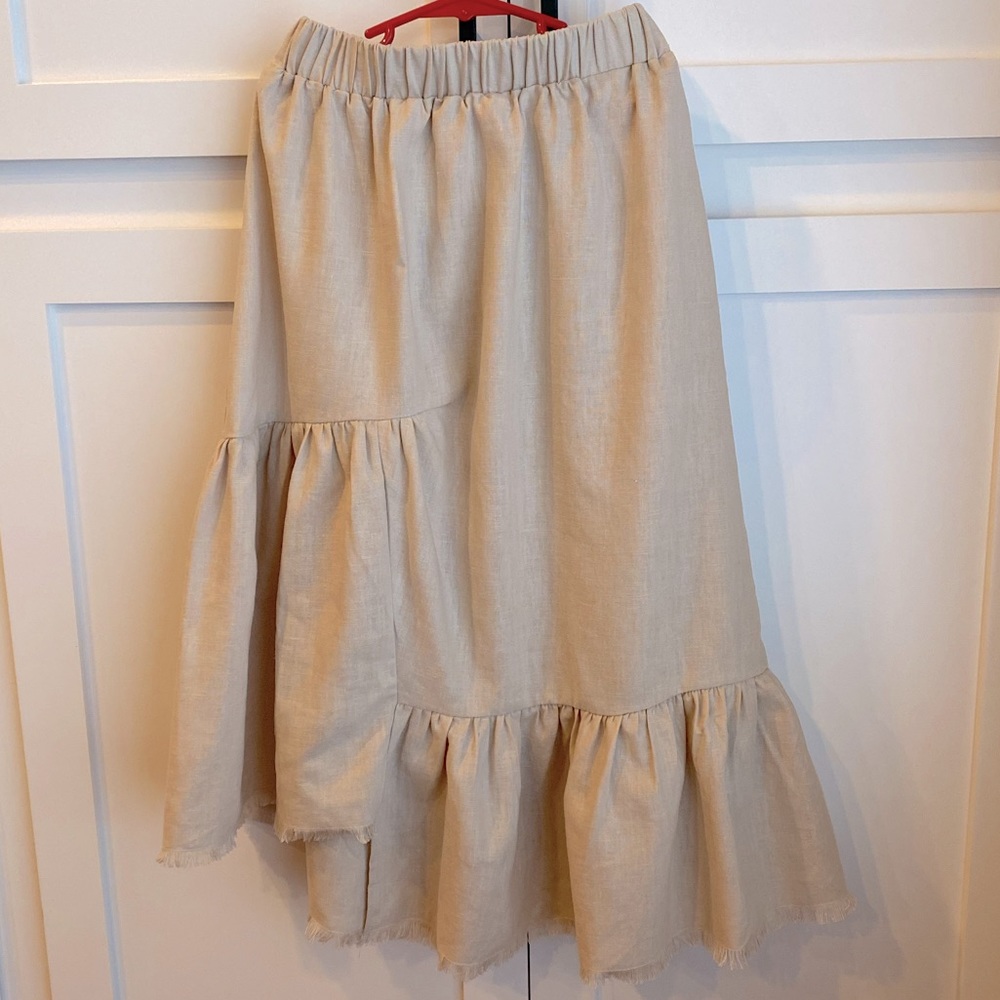 Anthropologie Little Lies Asymmetric Century Skirt